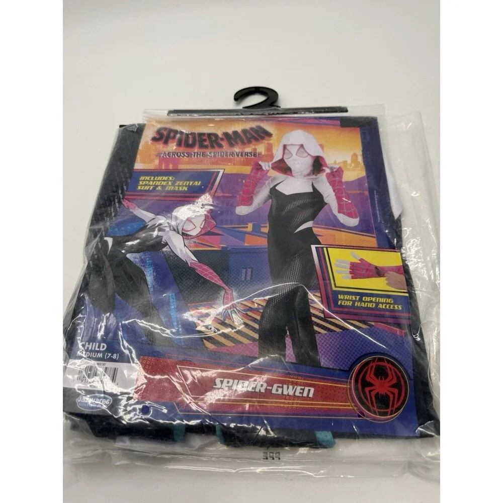 Jazwares MARVEL Spider-Gwen Official Youth Halloween Costume Child's M 7-8 Med - Picture 7 of 9